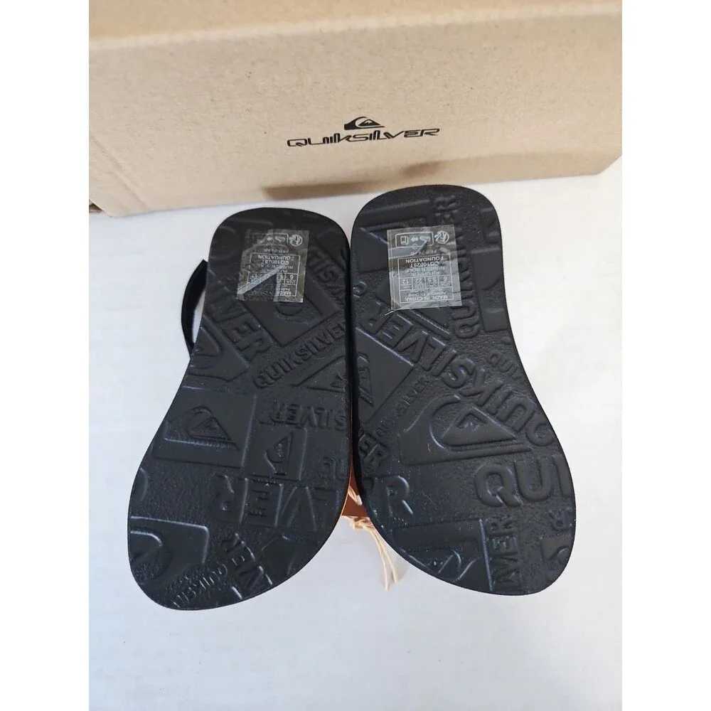 Quicksilver Kids Molokai Layback Flip Flops w/ Backstrap  (Toddler) Size 6 baby